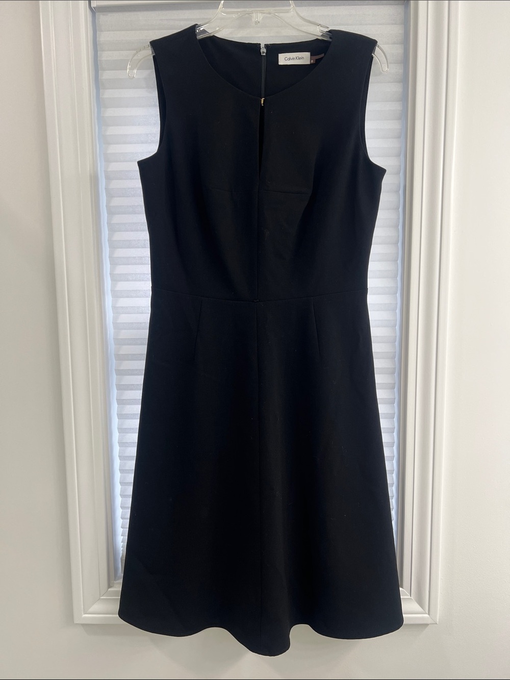 Calvin Klein Black Sleeveless A-Line Midi Dress